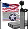 IIOPE 25FT Heavy Duty Flag Pole for Outside House 13-Gauge