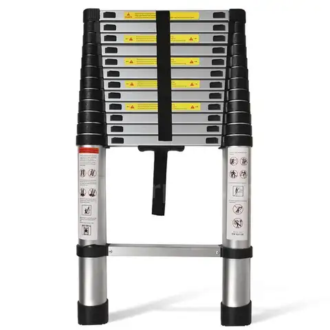 Telescoping Extension Ladder 12.5 FT Folding Telescopic