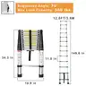 Telescoping Extension Ladder 12.5 FT Folding Telescopic