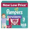 Pampers Cruisers 360 Pull-on Baby Diapers, Size 3 - 168 Count (Packaging may Vary)