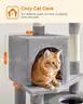 Feandrea Cat Tree, 61-Inch Cat Tower for Indoor Cats, Plush