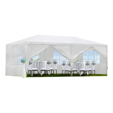 10x20 Party Tent, Outdoor Wedding Tents with 6 Removable