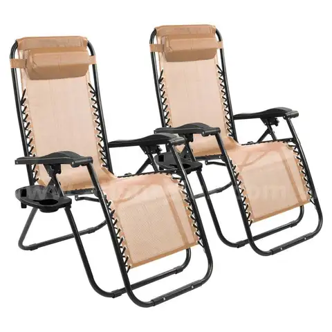 Elevon Set of 2, Zero Gravity Chair with Cup Holder