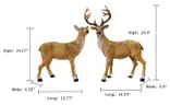 JHVYF Adorable Resin Deer Statue Decor for Garden Yard Buck