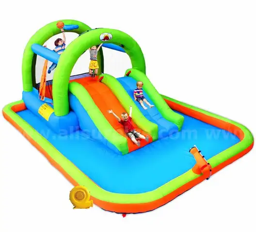 WELLFUNTIME Inflatable Water Park with Blower