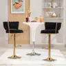VECELO Bar Stools Set of 2 Adjustable Barstools Counter