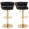 VECELO Bar Stools Set of 2 Adjustable Barstools Counter