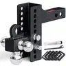 TYT Tri-Ball Mount Adjustable Trailer Hitch with Tow Hook