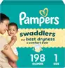 Pampers Swaddlers Diapers Size 1 (8-14 lbs) 198 Count