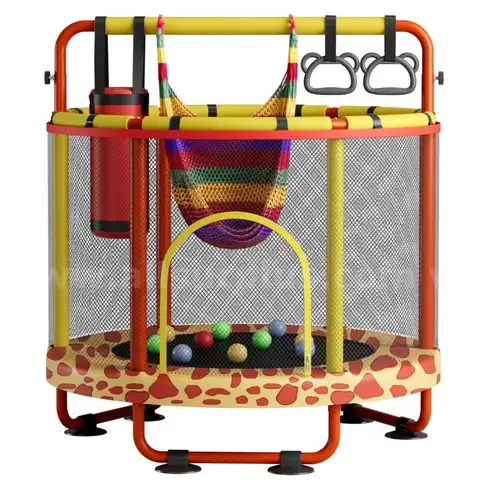 ZCMHAXJ 55" Trampoline for Kids with Enclosure 440lbs