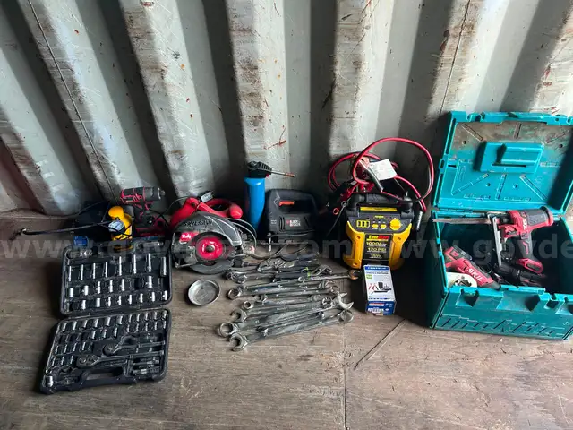 Assorted Skil power tools, Socket set &#x26; wrenches