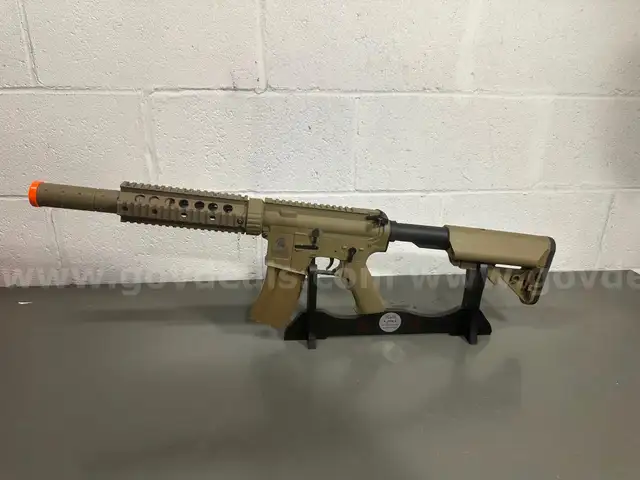 Lancer Tactical LT-15T-G2 M4 CQB-SD Gen2 AEG Airsoft Rifle - Upgraded Gen 2-Includes High Cap Mag, FDE/TAN -WILL SHIP