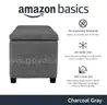 LOT OF 10 BRAND NEW Amazon Basics Upholstered Storage Rectangular Ottoman and Entryway Bench, Charcoal Gray -WILL SHIP