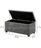 LOT OF 10 BRAND NEW Amazon Basics Upholstered Storage Rectangular Ottoman and Entryway Bench, Charcoal Gray -WILL SHIP