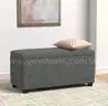 LOT OF 10 BRAND NEW Amazon Basics Upholstered Storage Rectangular Ottoman and Entryway Bench, Charcoal Gray -WILL SHIP