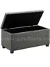 LOT OF 10 BRAND NEW Amazon Basics Upholstered Storage Rectangular Ottoman and Entryway Bench, Charcoal Gray -WILL SHIP