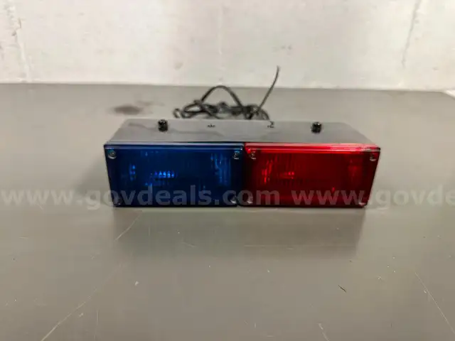Galls Dual Head Red/Blue Strobe Dash/Deck Light-WILL SHIP