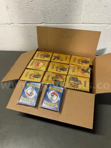 Box Of 48 Sealed 55 Count Gold Foil &#x26; 2 Regular 50 Count Pok&#xE9;mon Cards  -WILL SHIP
