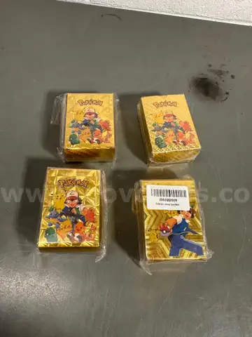 4 Boxes Of Pokemon Gold Foil 110 Card Box Sets-WILL SHIP