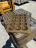 Large Lot Of Used Chicago Metallic 43037 Commercial Bakery Mini Cake Pans-WILL SHIP