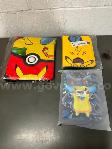 Lot of 3 Pokemon Sleeve Binders-WILL SHIP