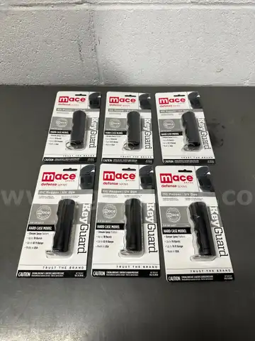 Lot Of 6 SEALED Mace KeyGuard Hard Case OC Pepper Spray With UV Dye-WILL SHIP