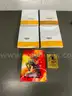 Lot of 5 Pokemon TCG Sleeve Binders &#x26; 55 Card Gold Foil Packs-WILL SHIP