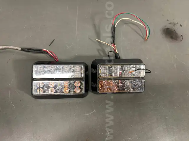 Pair Code 3 LEDx Stop Tail Lights W/Amber Turn Signals -WILL SHIP
