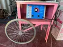 Used Gold Metal The Breeze Model 3030 Cotton Candy Machine W/Cart-WILL SHIP