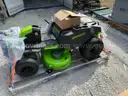 Brand New Greenworks 80V 42&#x22; CrossoverT Riding Lawn Mower w/(6) 8Ah Batteries, Bagger &#x26; Wall Charger-WILL SHIP