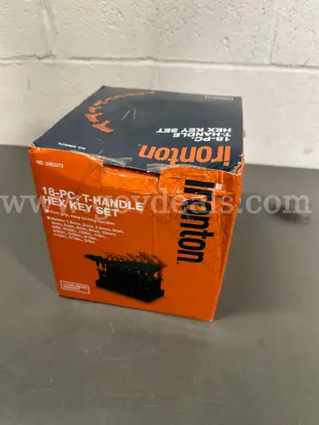Ironton 18-Pc. T-Handle Hex Key Set, SAE/Metric Sizes-WILL SHIP