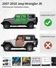 6&#x22; Running Boards for 2007-2018 Jeep Wrangler JK &#x26; Unlimited 4 Door, Black Silver Powder Coated Nerf Bar-WILL SHIP