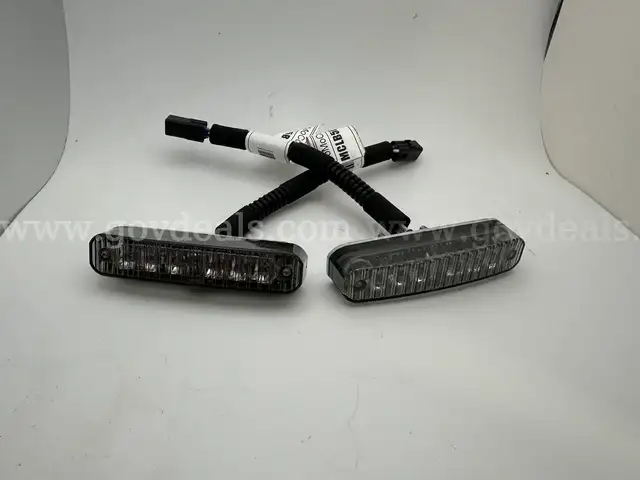 Pair 2024 Takeoff Whelen Smoked Stud Microns Red &#x26; Blue, Under Warranty -WILL SHIP