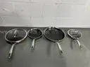 6 Piece Lot of Used Henckles Paradigm Ceramic SS Cookware-WILL SHIP
