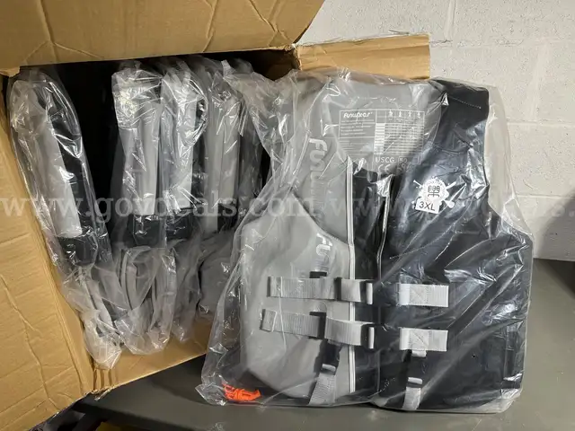 Lot of 6 Brand New Gray Funwater XXXL Life Jackets-WILL SHIP