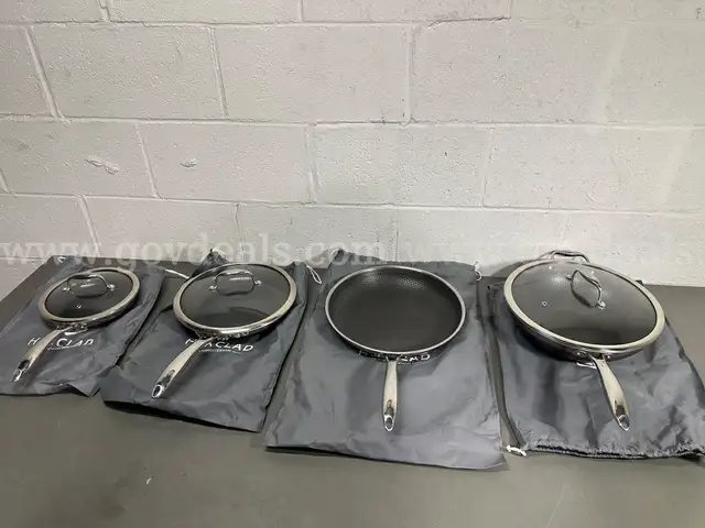 7 Piece Lot Fry Pan Hexclad Cookware Set-WILL SHIP