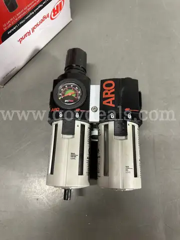 Used ARO Ingersoll Rand Combo Air System, 1/2in. Air Line Piggyback Regulator/Filter +Lubricator, 150CFM-WILL SHIP