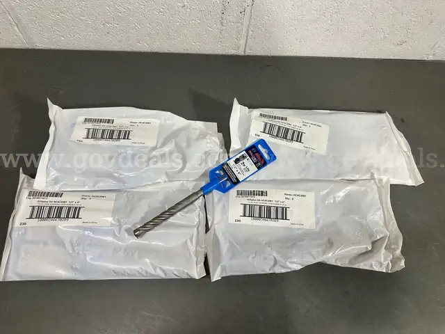 Lot of 25 New Bosch 4 Cutter 1/2"x6" SDSPlus Concrete with Rebar Rotary Hammer Bits-WILL SHIP