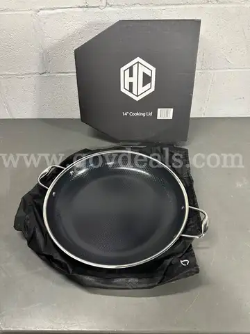 Brand New Hexclad 14" Hybrid Pan with Lid-WILL SHIP