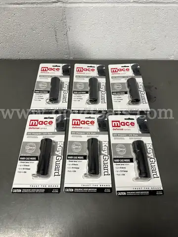 Lot Of 6 SEALED Mace KeyGuard Hard Case OC Pepper Spray With UV Dye-WILL SHIP