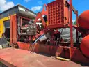 Detroit diesel mobile sand blasting trailer