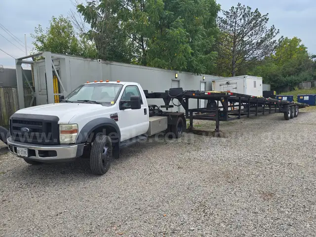 2008 Ford F-550 with 3 car hauler Trailer