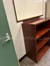One lot of cherry wood office furniture