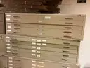 Flat File cabinets ( 5 drawers)  QTY: 16
