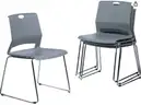 Gray Stackable Chairs, Modern Waiting Room Chairs (Set of 15) AVAILABLE///GOOD CONDITION!!!
