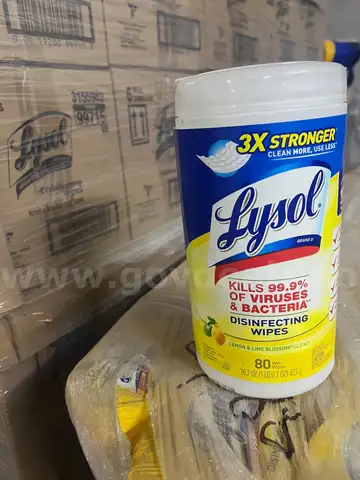 LYSOL Disinfecting Wipes, Fresh Scent, 75 Count (P) (pack of 4) 4 PALLETS AVAILABLE AND EXPIRED//
