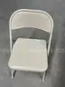 Economy Folding Chair -BEIGE///////25 CHAIRS ARE AVAILABLE/USED BUT GOOD CONDITION