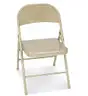 Economy Folding Chair -BEIGE///////25 CHAIRS ARE AVAILABLE/USED BUT GOOD CONDITION