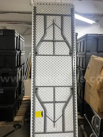 ULINE Utility Table, 8 Feet, White Granite, 96&#x22;&#x22;&#x22; NON FOLDING ( ONE AVAILABLE)///USED BUT GOOD CONDITION