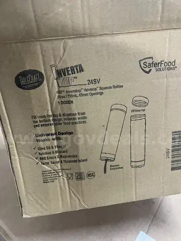 Tablecraft Inverta Top Squeeze Bottles &#x2013; 24 oz (710 ml) &#x1F345; One Dozen per Case | 20 Cases Available !! NEW